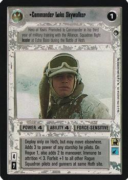2000 Decipher Star Wars CCG Reflections A Collector’s Bounty #NNO Commander Luke Skywalker Front