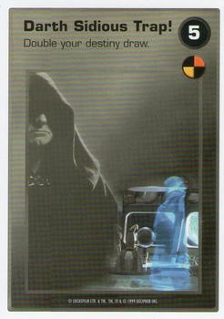 1999 Decipher Star Wars CCG Episode 1 #NNO Darth Sidious Trap! Front