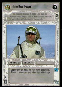 1996 Decipher Star Wars CCG Hoth Expansion #NNO Echo Base Trooper Front