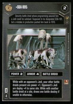 2001 Decipher Star Wars CCG Theed Palace #NNO SSA-1015 Front
