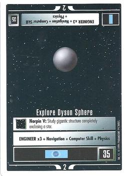 1994 Decipher Star Trek Premiere Edition White Border #NNO Explore Dyson Sphere Front