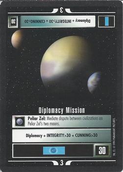1994 Decipher Star Trek Premiere Edition Black Border #NNO Diplomacy Mission Front