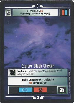 1994 Decipher Star Trek Premiere Edition Black Border #NNO Explore Black Cluster Front