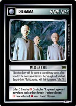 2001 Decipher Star Trek Holodeck Adventures #9 Talosian Cage Front