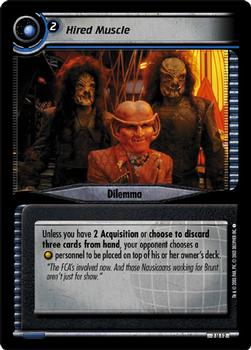 2003 Decipher Star Trek 2nd Edition Energize Expansion #2U12 Hired Muscle (Dilemma) Front
