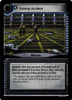 2003 Decipher Star Trek 2nd Edition Energize Expansion #2R26 Training Accident (Dilemma) Front