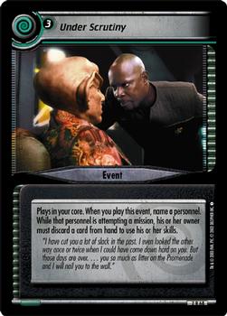 2003 Decipher Star Trek 2nd Edition Energize Expansion #2R68 Under Scrutiny  (Event) Front