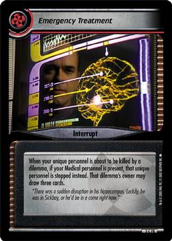 2003 Decipher Star Trek 2nd Edition Energize Expansion #2C78 Emergency Treatment (Interrupt) Front