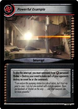 2003 Decipher Star Trek 2nd Edition Energize Expansion #2R83 Powerful Example (Interrupt) Front