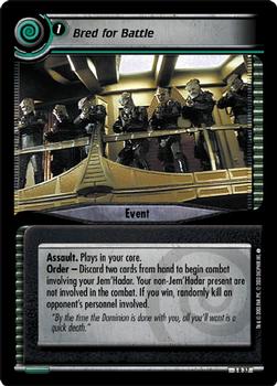 2003 Decipher Star Trek 2nd Edition Call to Arms Expansion #37 Bred for Battle Front