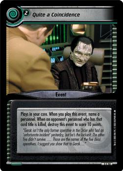 2003 Decipher Star Trek 2nd Edition Call to Arms Expansion #50 Quite a Coincidence Front