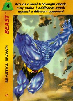 1995 Fleer Marvel Overpower #NNO Beast - Beastial Brawn Front