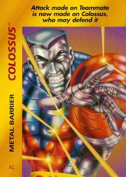 1995 Fleer Marvel Overpower #NNO Colossus - Metal Barrier Front