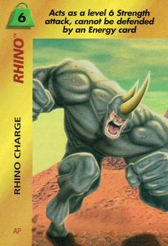 1995 Fleer Marvel Overpower #NNO Rhino - Rhino Charge Front
