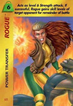 1995 Fleer Marvel Overpower #NNO Rogue - Power Transfer Front