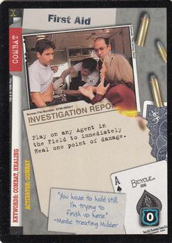 1996 US Playing Card Co. The X Files CCG #002 First Aid Front
