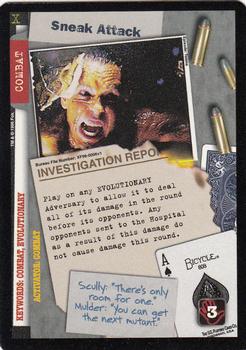 1996 US Playing Card Co. The X Files CCG #006 Sneak Attack Front