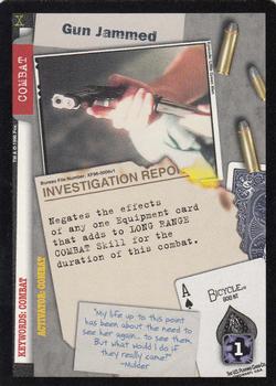 1996 US Playing Card Co. The X Files CCG #009 Gun Jammed Front