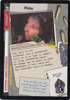 1996 US Playing Card Co. The X Files CCG #010 Hide Front