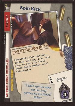 1996 US Playing Card Co. The X Files CCG #015 Spin Kick Front
