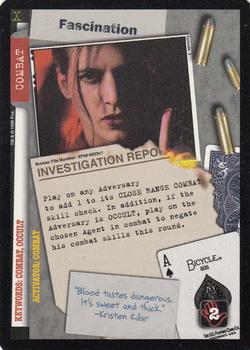 1996 US Playing Card Co. The X Files CCG #023 Fascination Front