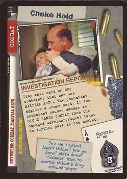 1996 US Playing Card Co. The X Files CCG #028 Choke Hold Front