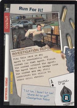 1996 US Playing Card Co. The X Files CCG #034 Run For It! Front