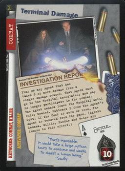 1996 US Playing Card Co. The X Files CCG #035 Terminal Damage Front