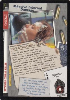 1996 US Playing Card Co. The X Files CCG #037 Massive Internal Damage Front