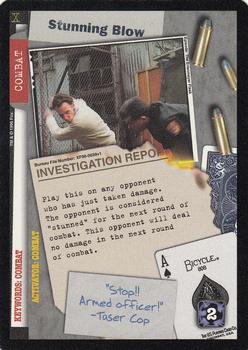 1996 US Playing Card Co. The X Files CCG #039 Stunning Blow Front
