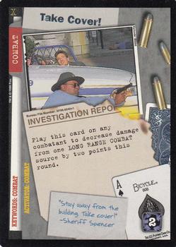 1996 US Playing Card Co. The X Files CCG #040 Take Cover! Front