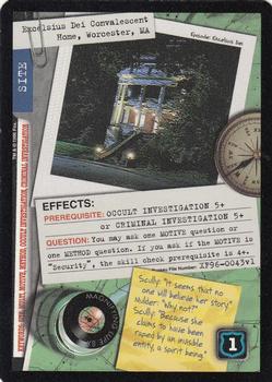 1996 US Playing Card Co. The X Files CCG #043 Excelsius Dei Convalescent Home, Worcester, MA Front