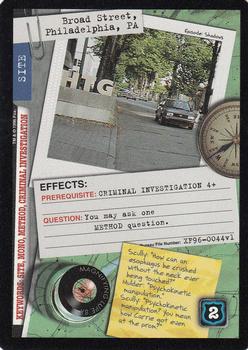 1996 US Playing Card Co. The X Files CCG #044 Broad Street, Philadelphia, PA Front