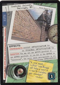 1996 US Playing Card Co. The X Files CCG #051 Central Prison, Raleigh, NC Front