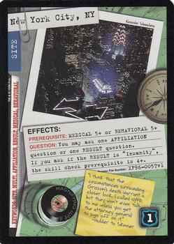 1996 US Playing Card Co. The X Files CCG #057 New York City, NY Front
