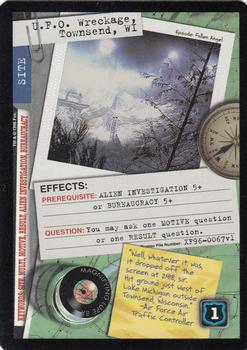 1996 US Playing Card Co. The X Files CCG #067 U.F.O. Wreckage, Townsend, WI Front