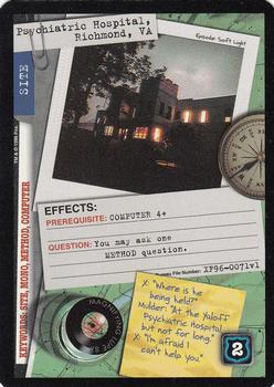 1996 US Playing Card Co. The X Files CCG #071 Psychiatric Hospital, Richmond, VA Front