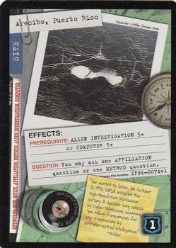 1996 US Playing Card Co. The X Files CCG #074 Arecibo, Puerto Rico Front