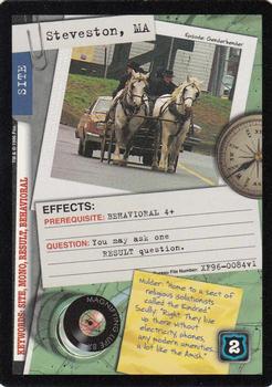 1996 US Playing Card Co. The X Files CCG #084 Steveston, MA Front