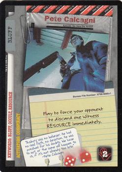 1996 US Playing Card Co. The X Files CCG #096 Pete Calcagni Front