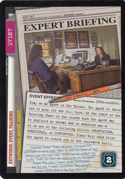 1996 US Playing Card Co. The X Files CCG #280 Expert Briefing Front
