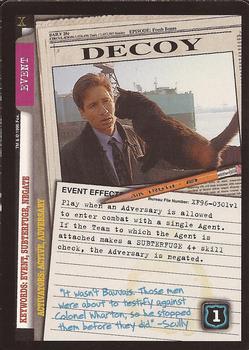 1996 US Playing Card Co. The X Files CCG #301 Decoy Front