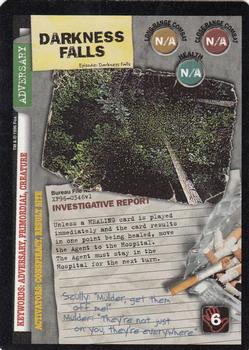 1996 US Playing Card Co. The X Files CCG #346 Darkness Falls Front