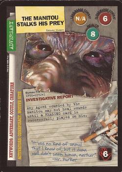 1996 US Playing Card Co. The X Files CCG #352 The Manitou Stalks His Prey Front