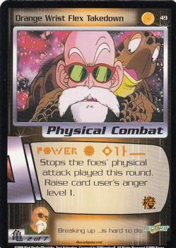 2000 Score Dragon Ball Z Saiyan Saga #49 Orange Wrist Flex Takedown Front