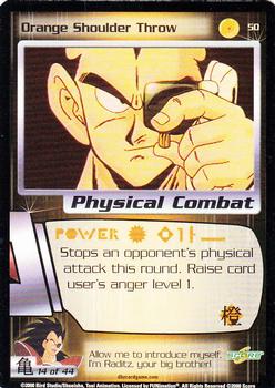 2000 Score Dragon Ball Z Saiyan Saga #50 Orange Shoulder Throw Front