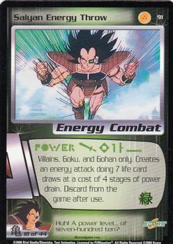 2000 Score Dragon Ball Z Saiyan Saga #91 Saiyan Energy Throw Front