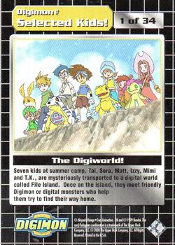1999 Upper Deck Digimon Series 1 #1 Selected Kids! Back
