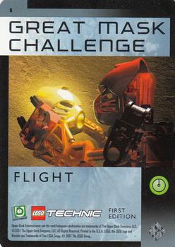 2001 Upper Deck Bionicle Quest for the Masks (First Edition) #1 Great Mask Challenge : Flight Front
