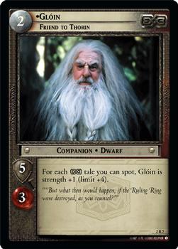 2002 Decipher Lord of the Rings CCG: Mines of Moria #2R7 Glóin, Friend to Thorin Front